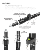 Robotic Total Station Rod - Carbon Fiber